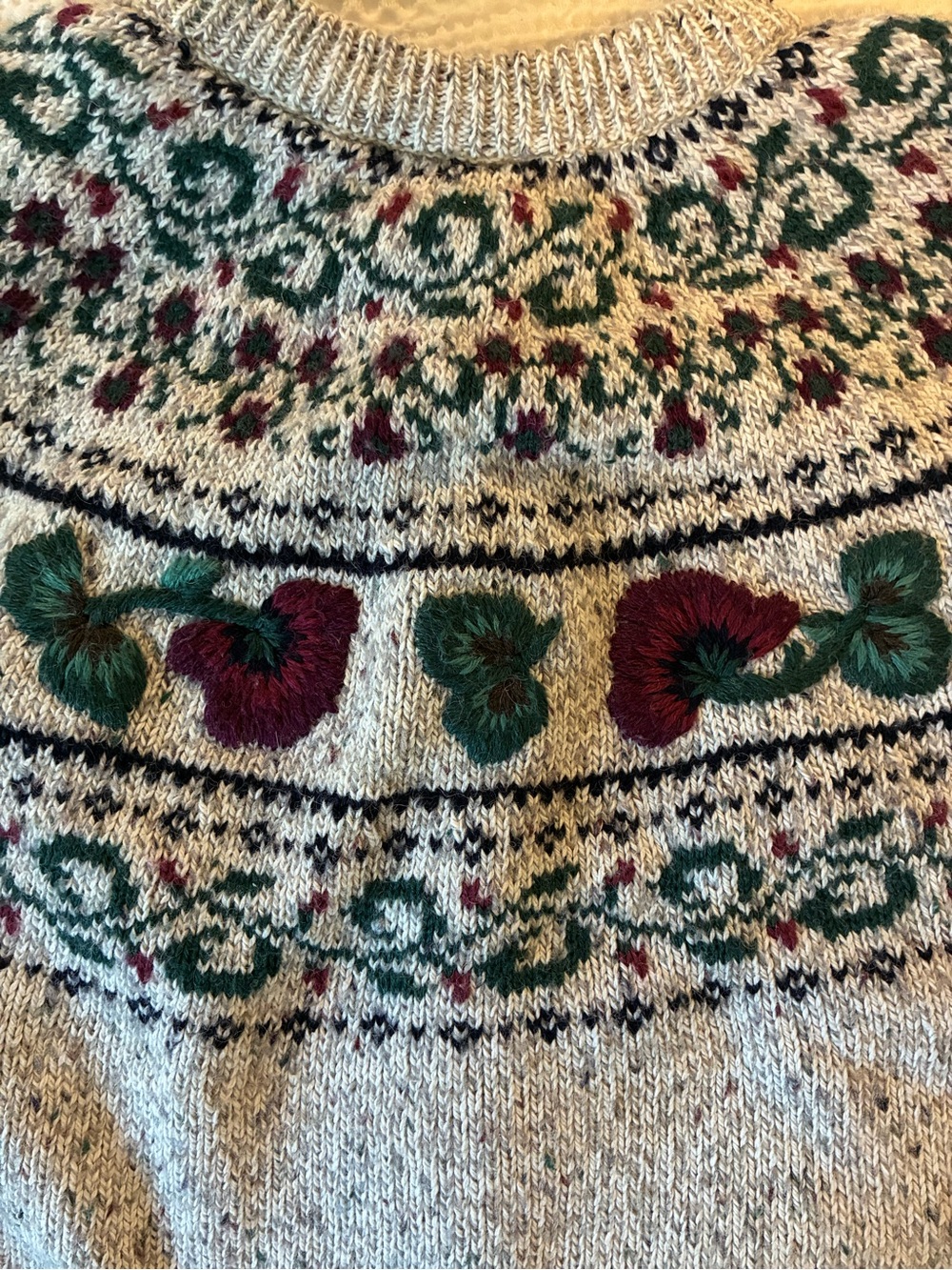 Vintage Northern Reflections Knit Sweater Cardigan Wool Cotton Cottage Core - Picture 7 of 9